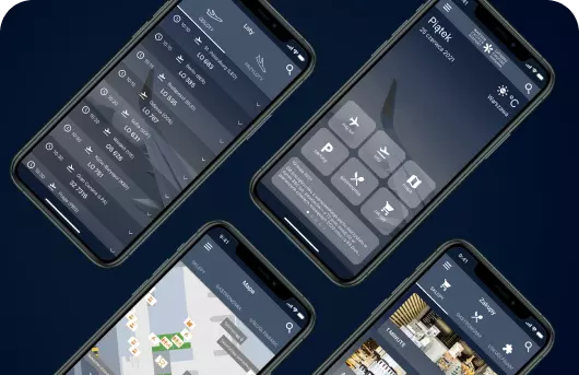 Warsaw airport mobile application